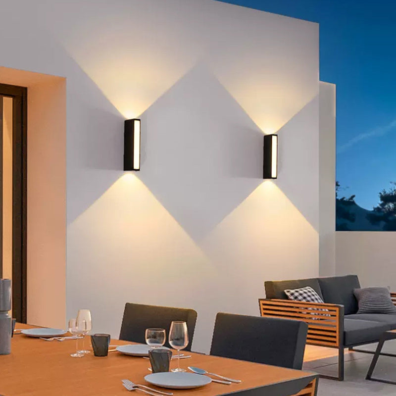 Moderner minimalistischer Säulen-Kunststoff-LED-Wandleuchtenlampen für Garten | Brehn