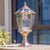 Zeitgenössische Retro-Hexagon-Aluminium-Glas-LED-Solar-Postkopf-Landschaftslicht Für Garten | Brehn