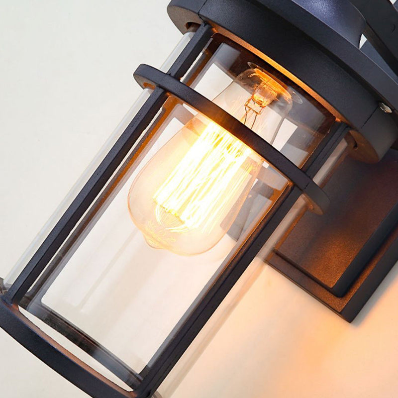 Zeitgenössische Industriedesign Säulen Aluminium Glas 1-Lampen Wandleuchte für Garten | Brehn