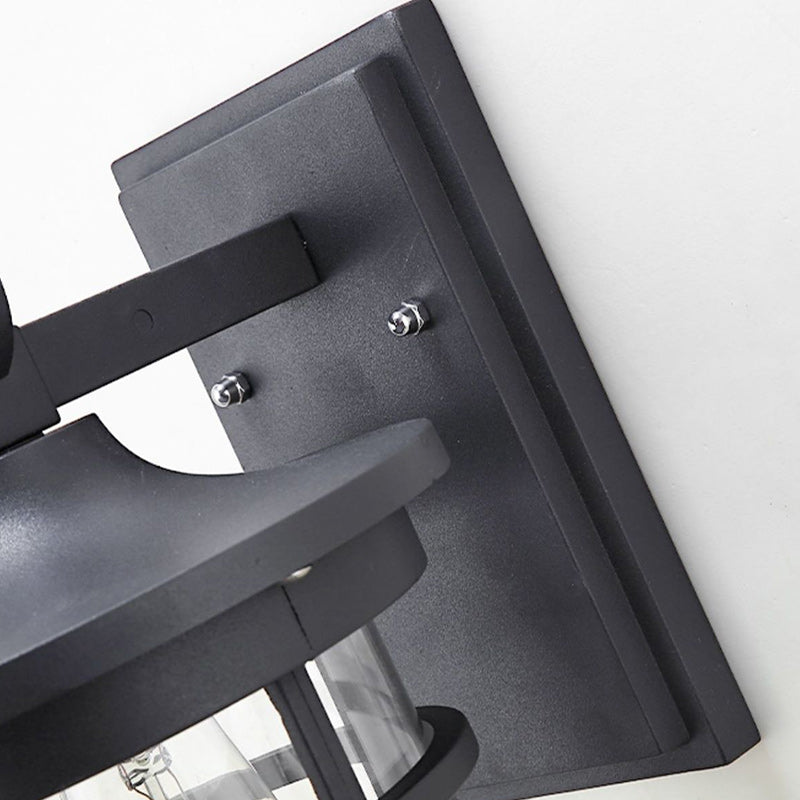 Zeitgenössische Industriedesign Säulen Aluminium Glas 1-Lampen Wandleuchte für Garten | Brehn