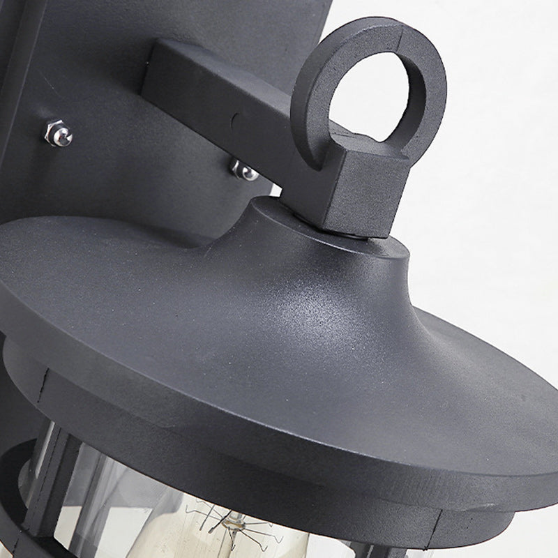 Zeitgenössische Industriedesign Säulen Aluminium Glas 1-Lampen Wandleuchte für Garten | Brehn