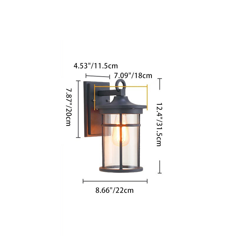 Zeitgenössische Industriedesign Säulen Aluminium Glas 1-Lampen Wandleuchte für Garten | Brehn