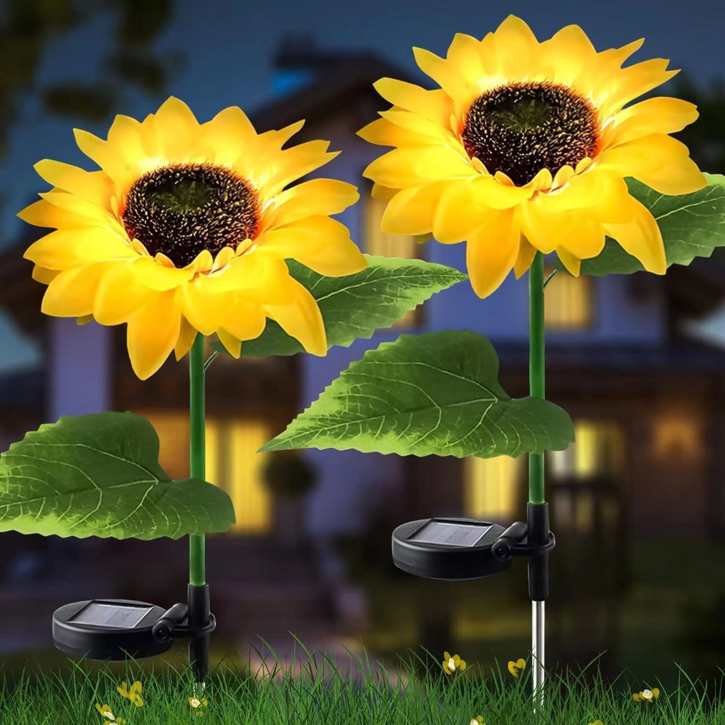 Zeitgenössische kreative künstliche Blume LED Solar wasserdicht Rasen Einstecklicht für Außenbereich Terrasse | Brehn