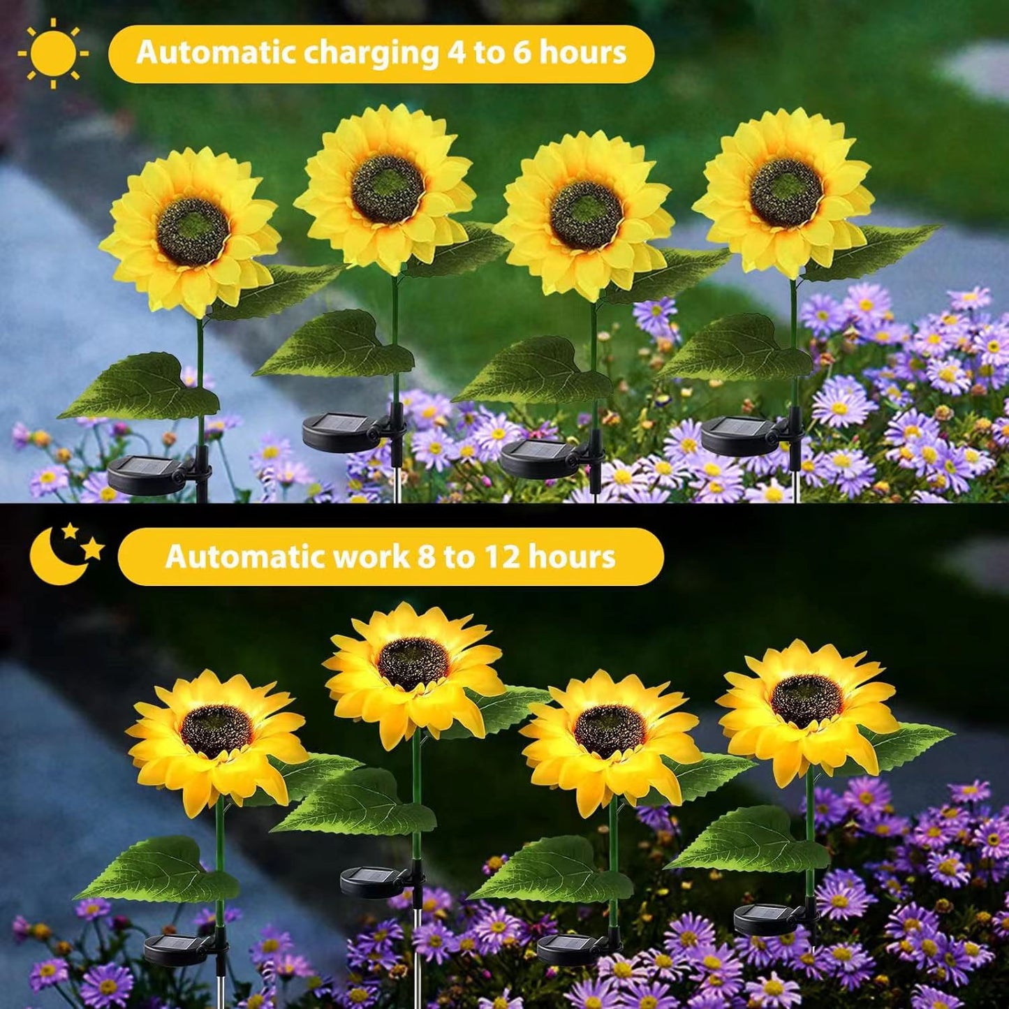 Zeitgenössische kreative künstliche Blume LED Solar wasserdicht Rasen Einstecklicht für Außenbereich Terrasse | Brehn