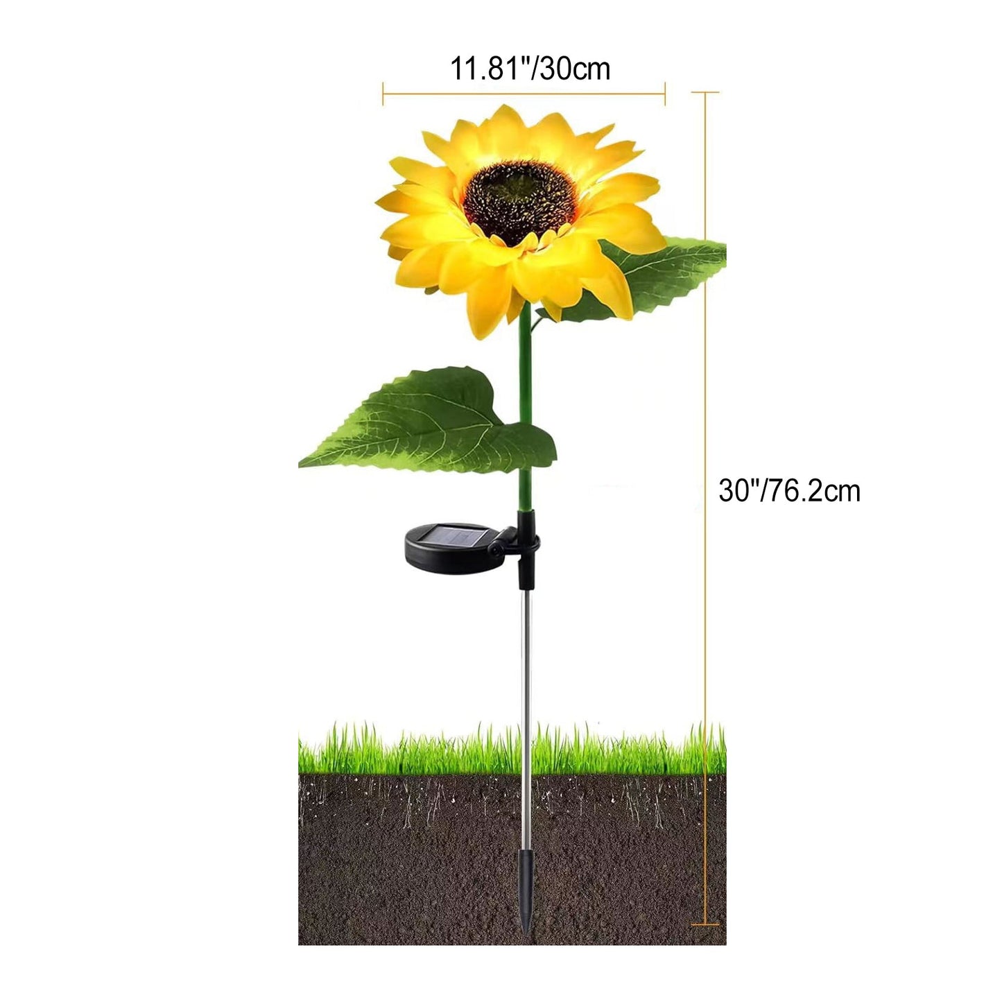 Zeitgenössische kreative künstliche Blume LED Solar wasserdicht Rasen Einstecklicht für Außenbereich Terrasse | Brehn