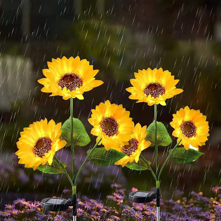 Zeitgenössische kreative künstliche Blume LED Solar wasserdicht Rasen Einstecklicht für Außenbereich Terrasse | Brehn