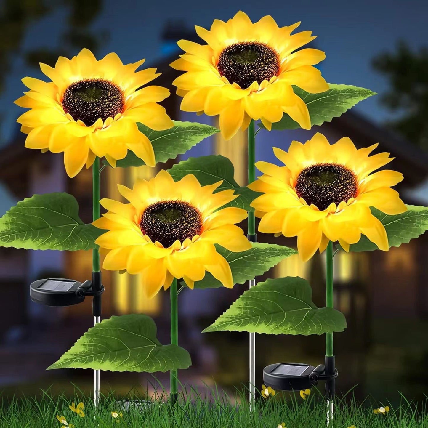 Zeitgenössische kreative künstliche Blume LED Solar wasserdicht Rasen Einstecklicht für Außenbereich Terrasse | Brehn