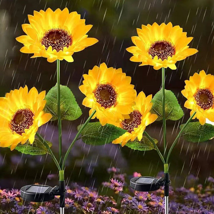 Zeitgenössische kreative künstliche Blume LED Solar wasserdicht Rasen Einstecklicht für Außenbereich Terrasse | Brehn