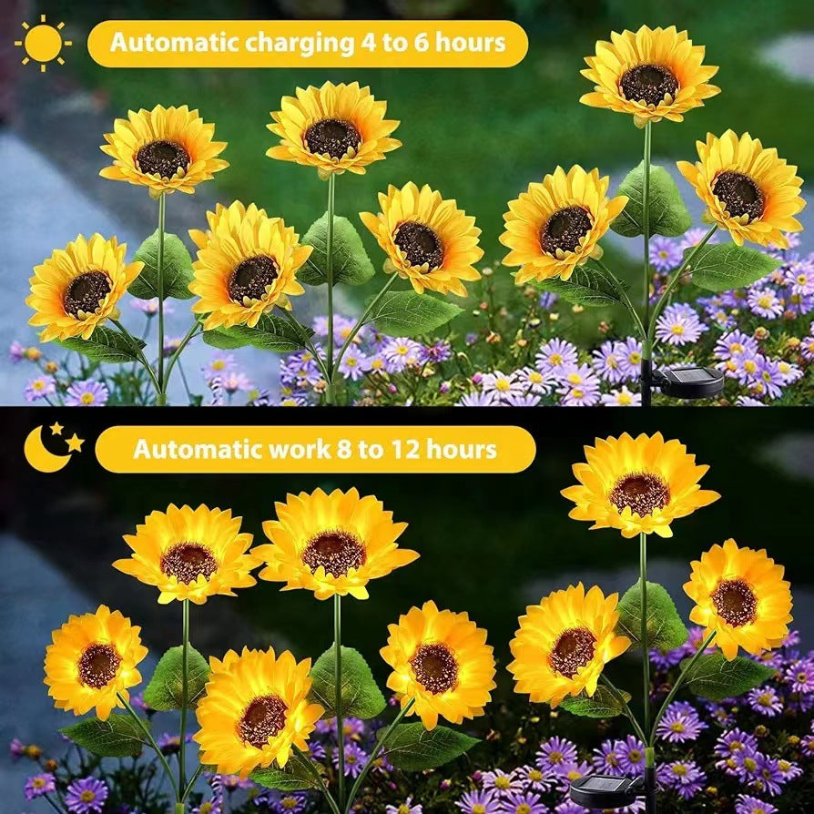 Zeitgenössische kreative künstliche Blume LED Solar wasserdicht Rasen Einstecklicht für Außenbereich Terrasse | Brehn