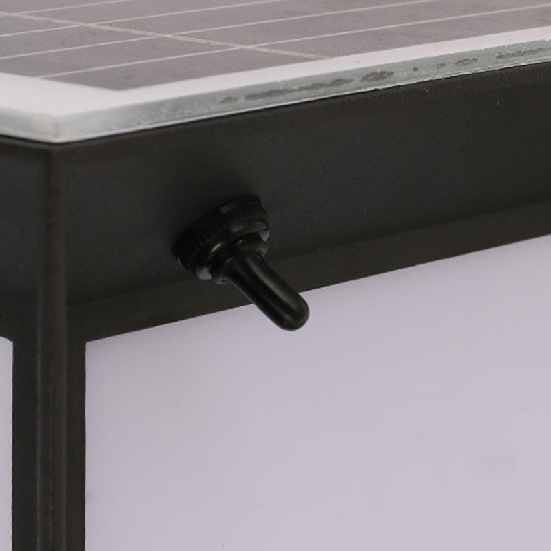 Moderner Minimalistischer Solar-Wasserdichter Quadratförmiger Aluminium-Acryl-LED-Außen-Straßenlaterne Für Garten | Brehn