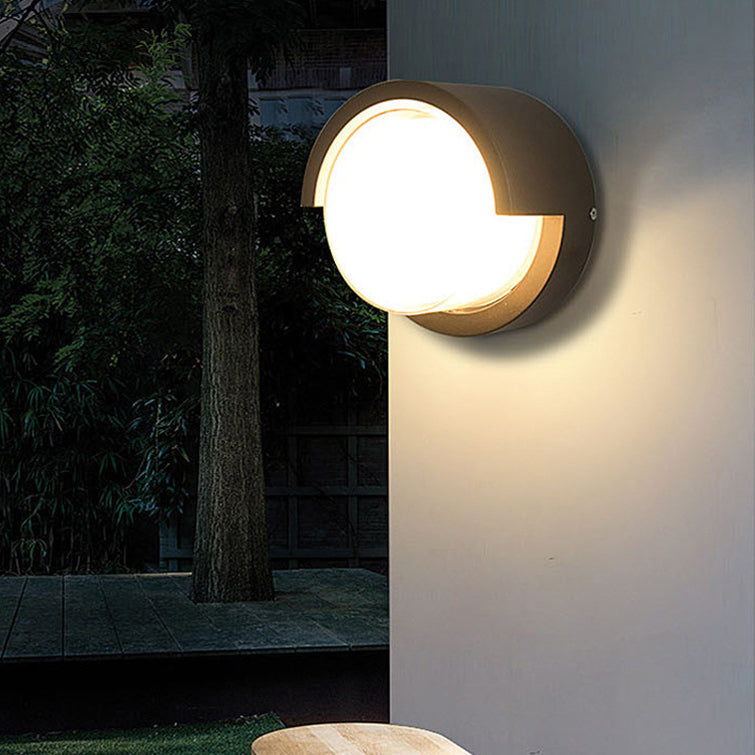 Modern Minimalist Wasserdicht Rund Quadrat Kunststoff Acryl LED Wand Sconce Lampe Für Garten | Brehn