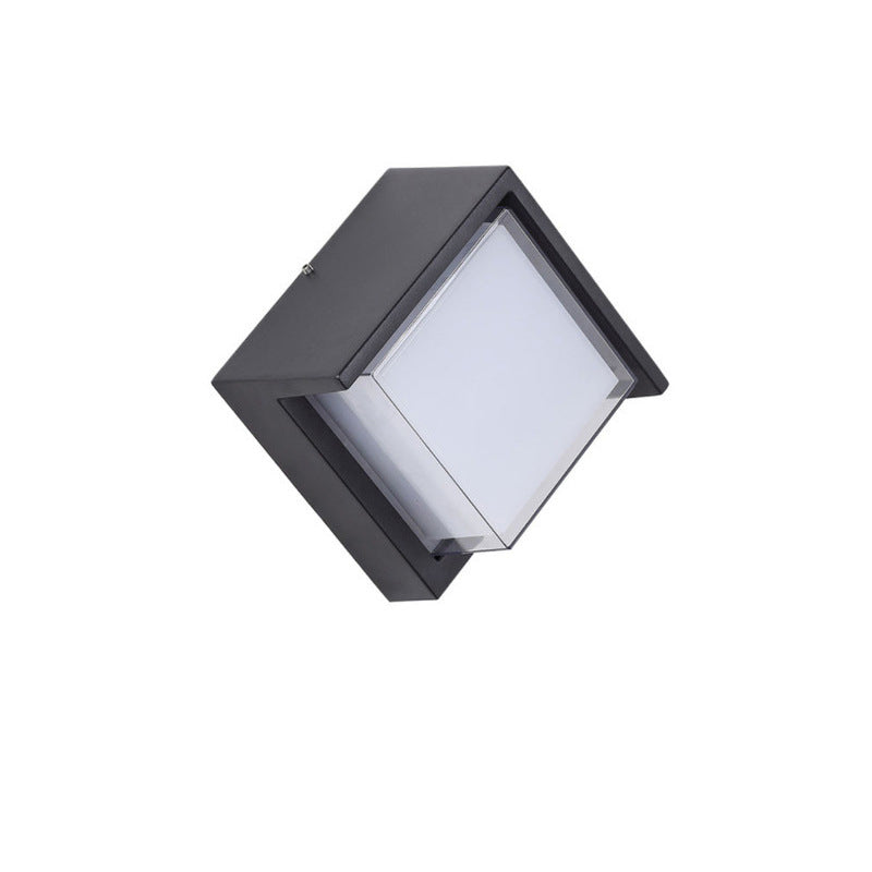 Modern Minimalist Wasserdicht Rund Quadrat Kunststoff Acryl LED Wand Sconce Lampe Für Garten | Brehn