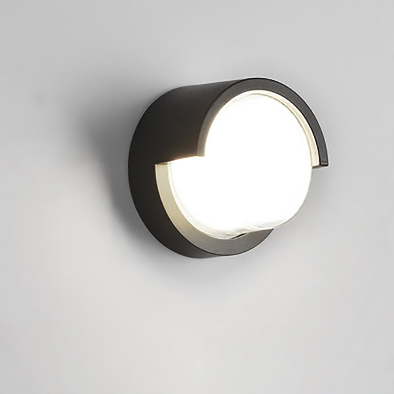Modern Minimalist Wasserdicht Rund Quadrat Kunststoff Acryl LED Wand Sconce Lampe Für Garten | Brehn