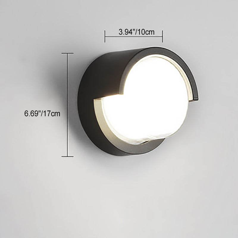Modern Minimalist Wasserdicht Rund Quadrat Kunststoff Acryl LED Wand Sconce Lampe Für Garten | Brehn