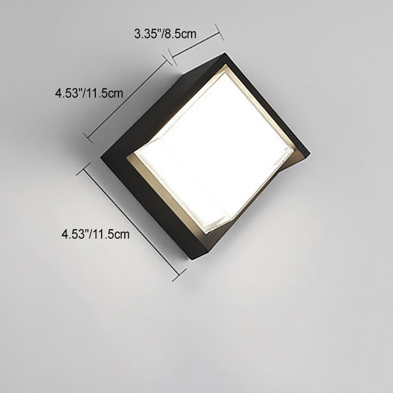 Modern Minimalist Wasserdicht Rund Quadrat Kunststoff Acryl LED Wand Sconce Lampe Für Garten | Brehn
