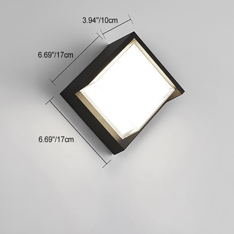 Modern Minimalist Wasserdicht Rund Quadrat Kunststoff Acryl LED Wand Sconce Lampe Für Garten | Brehn