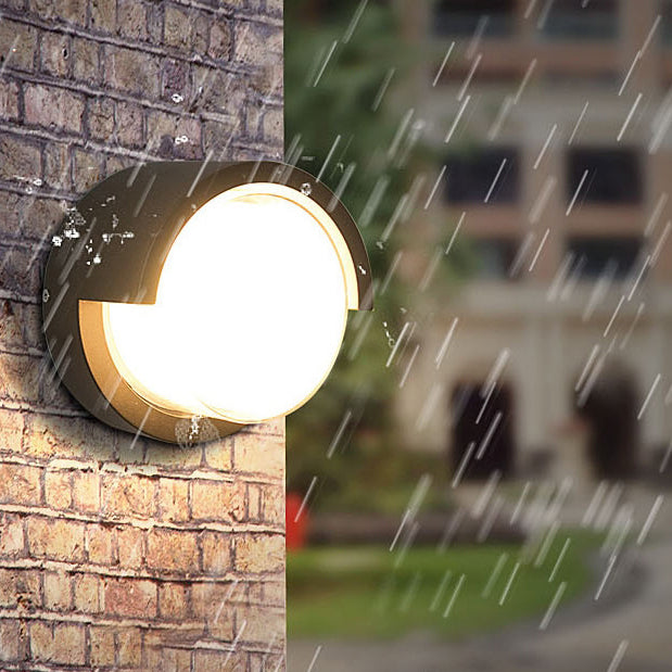 Modern Minimalist Wasserdicht Rund Quadrat Kunststoff Acryl LED Wand Sconce Lampe Für Garten | Brehn