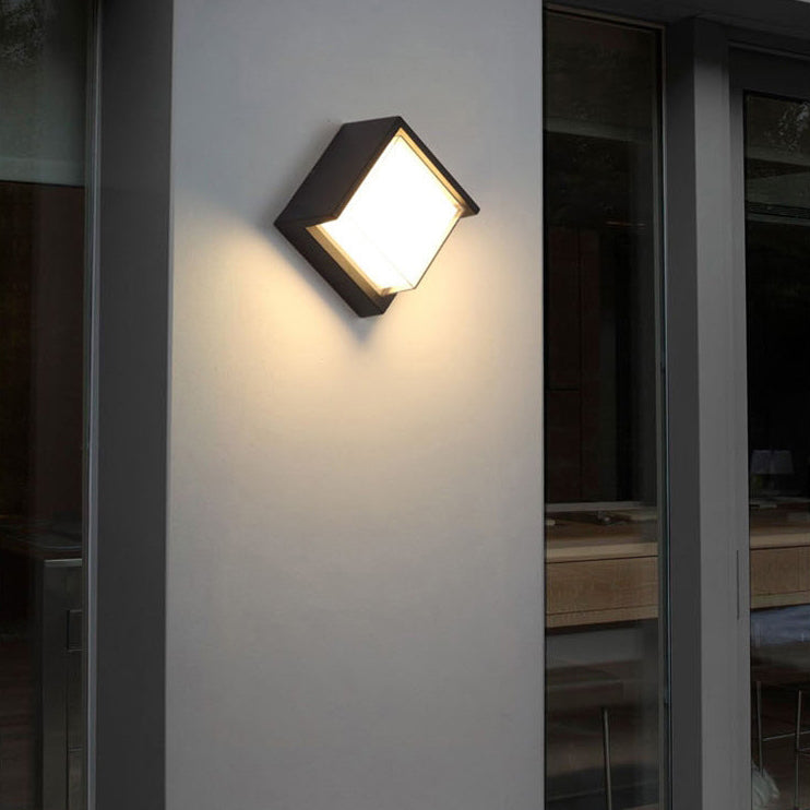 Modern Minimalist Wasserdicht Rund Quadrat Kunststoff Acryl LED Wand Sconce Lampe Für Garten | Brehn