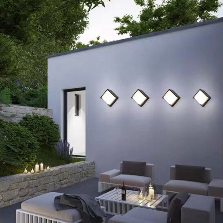 Wasserdichte runde/quadratische LED-Wandleuchte aus Kunststoff/Acryl für den Garten