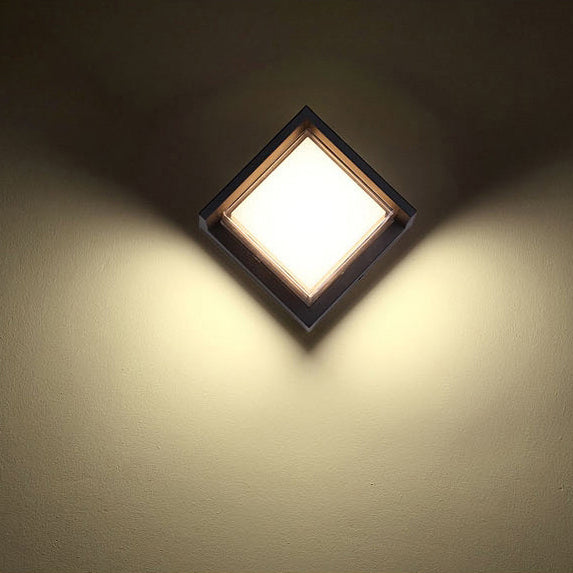 Wasserdichte runde/quadratische LED-Wandleuchte aus Kunststoff/Acryl für den Garten