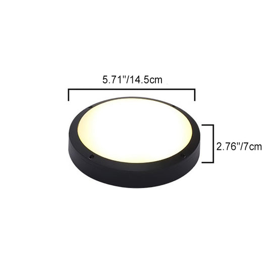 Modern Minimalist Wasserdicht Rund Aluminium Acryl LED Außen Deckenleuchte Für Garten | Brehn