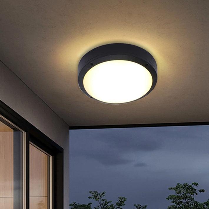 Modern Minimalist Wasserdicht Rund Aluminium Acryl LED Außen Deckenleuchte Für Garten | Brehn