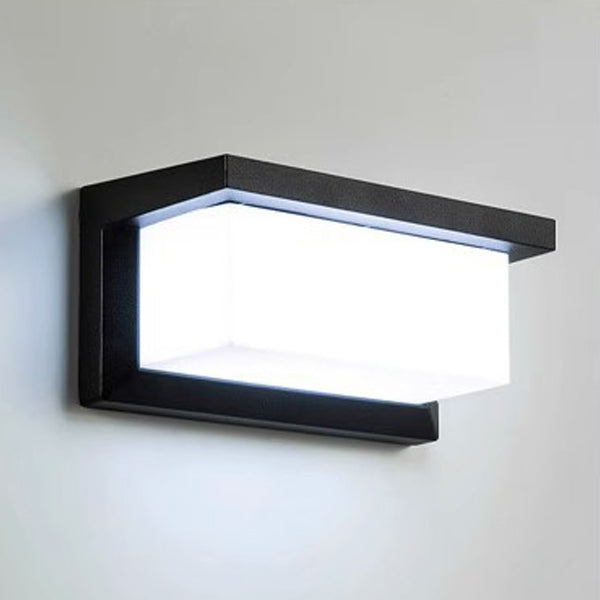 Moderner minimalistischer rechteckiger wasserdichter Aluminium-LED-Wandleuchtenlampe für den Außenbereich | Brehn