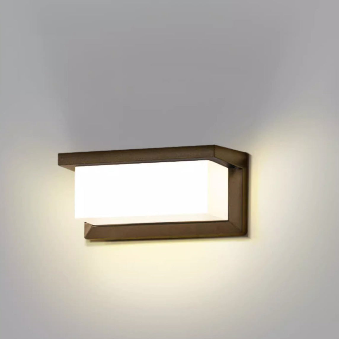 Rechteckige, wasserdichte LED-Wandleuchte aus Aluminium für die Terrasse
