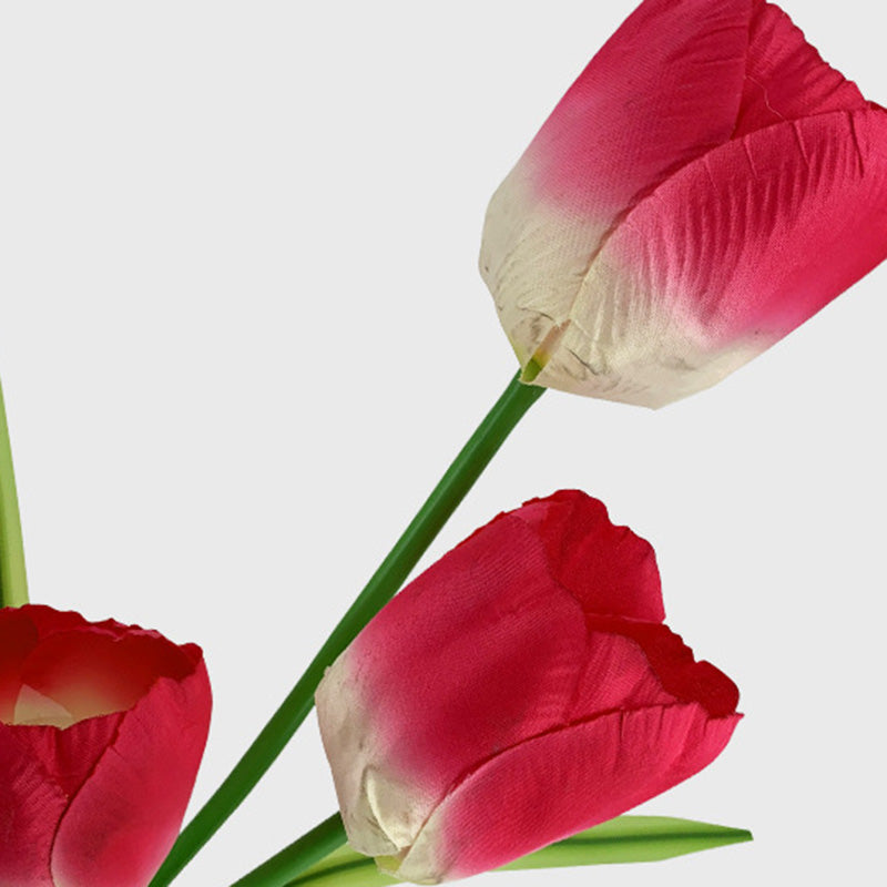 Zeitgenössische kreative Solar-Wasserdichte Kunst-Tulpen Edelstahl ABS Stoff LED Erdstecker Rasen Landschaft Lampe für Außenpatio | Brehn
