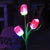 Zeitgenössische kreative Solar-Wasserdichte Kunst-Tulpen Edelstahl ABS Stoff LED Erdstecker Rasen Landschaft Lampe für Außenpatio | Brehn