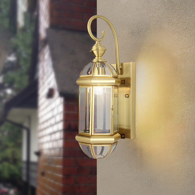 Moderne Luxus Wasserdichte Zylinder Rechteck Halbrund Kupfer Glas 1/3/6 Licht Wandleuchte Lampe Für Garten | Brehn