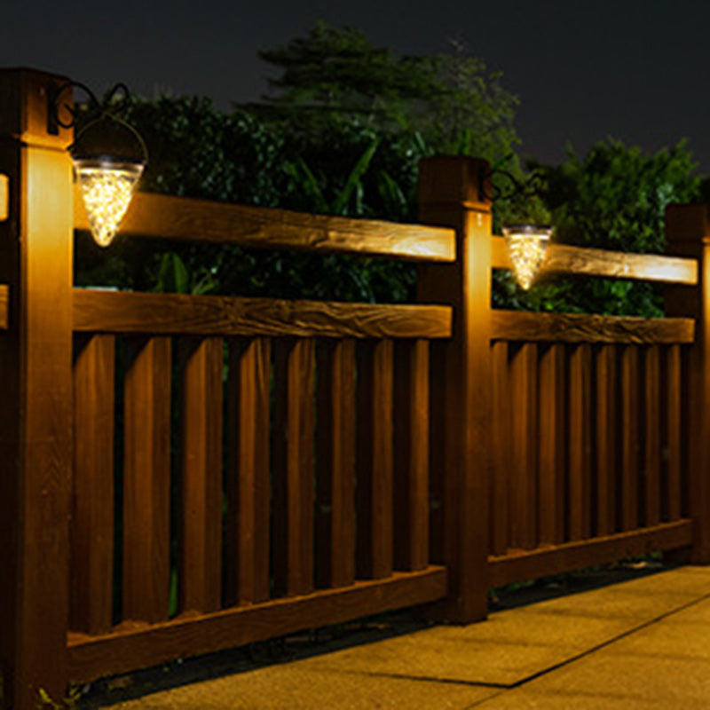 Modern Minimalist Solar Waterproof Cone Filigree PC ABS LED Pendelleuchte Für Garten | Brehn