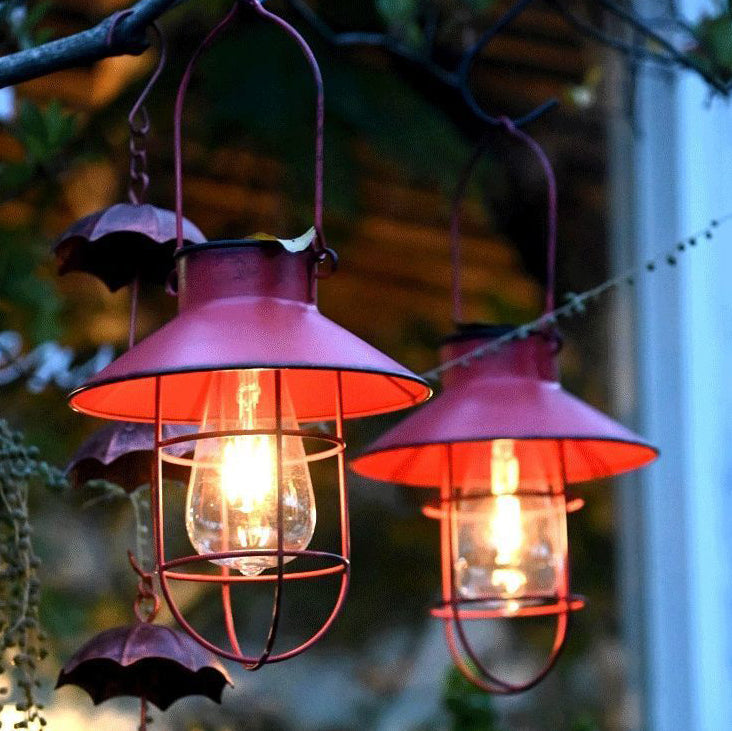 Traditionelle Vintage Solar Wasserfest Runde Tisch Oval Mesh Eisen 1-Licht Außenbeleuchtung Für Garten | Brehn