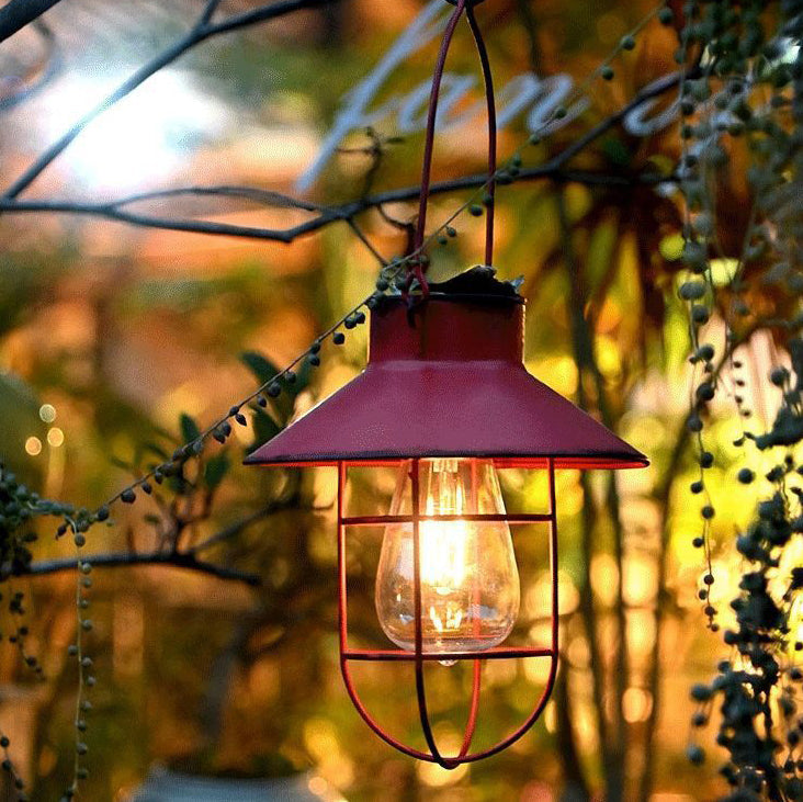 Traditionelle Vintage Solar Wasserfest Runde Tisch Oval Mesh Eisen 1-Licht Außenbeleuchtung Für Garten | Brehn