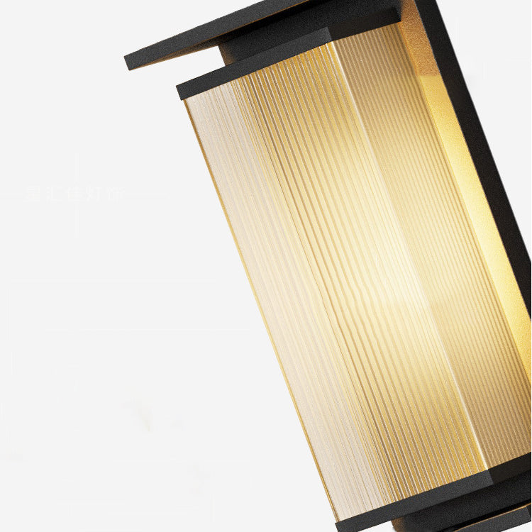 Moderner Minimalistischer Solar-Wasserdichter Rechteckiger Streifen Edelstahl PC LED Außenwandbeleuchtung Lampe Für Garten | Brehn