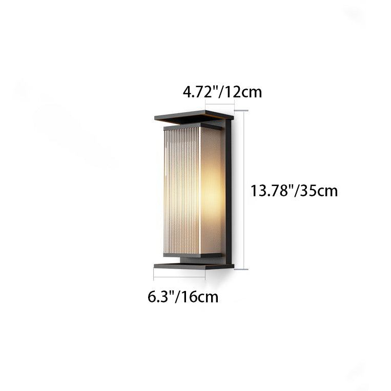 Moderner Minimalistischer Solar-Wasserdichter Rechteckiger Streifen Edelstahl PC LED Außenwandbeleuchtung Lampe Für Garten | Brehn