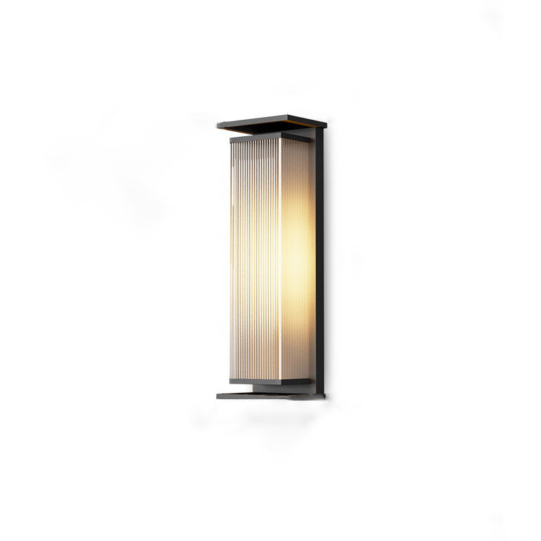 Moderner Minimalistischer Solar-Wasserdichter Rechteckiger Streifen Edelstahl PC LED Außenwandbeleuchtung Lampe Für Garten | Brehn