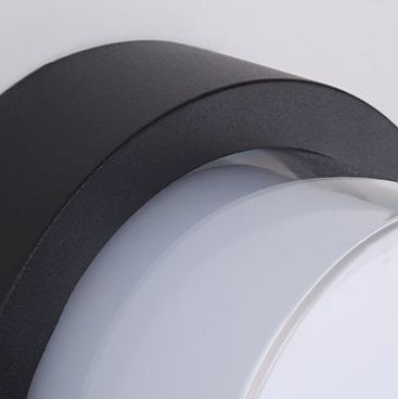 Moderner minimalistischer wasserdichter quadratischer runder Zylinder aus Druckguss-Aluminium Acryl LED Deckenleuchte für Außenpatio | Brehn