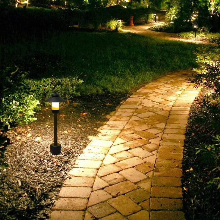 Traditionelle europäische wasserdichte halbrunde Zylinder-Aluminium-Dolomit 1-Licht Außenlandschaftslampe für den Garten | Brehn