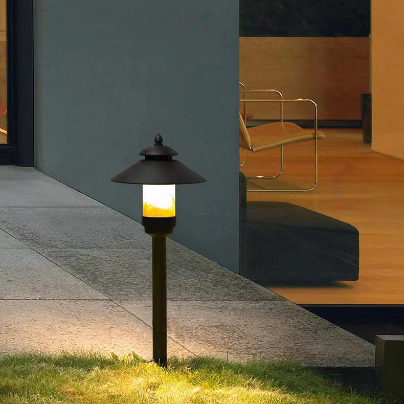 Traditionelle europäische wasserdichte halbrunde Zylinder-Aluminium-Dolomit 1-Licht Außenlandschaftslampe für den Garten | Brehn