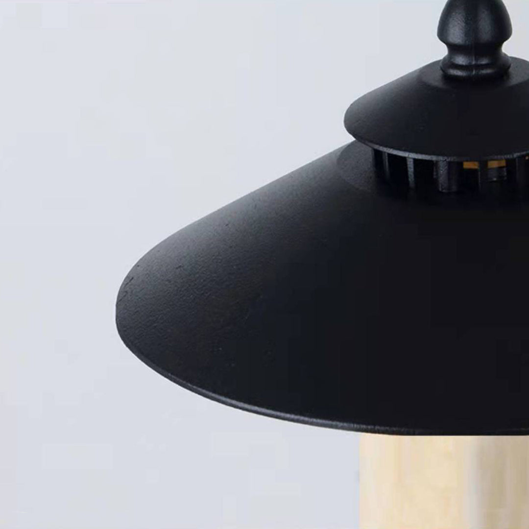 Traditionelle europäische wasserdichte halbrunde Zylinder-Aluminium-Dolomit 1-Licht Außenlandschaftslampe für den Garten | Brehn