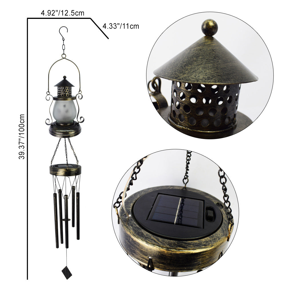 Zeitgenössische skandinavische Solar wasserdichte ovale Scheibe Dreieck Windspiel Eisen Glas Kunststoff LED Außenlicht für Außenpatio | Brehn