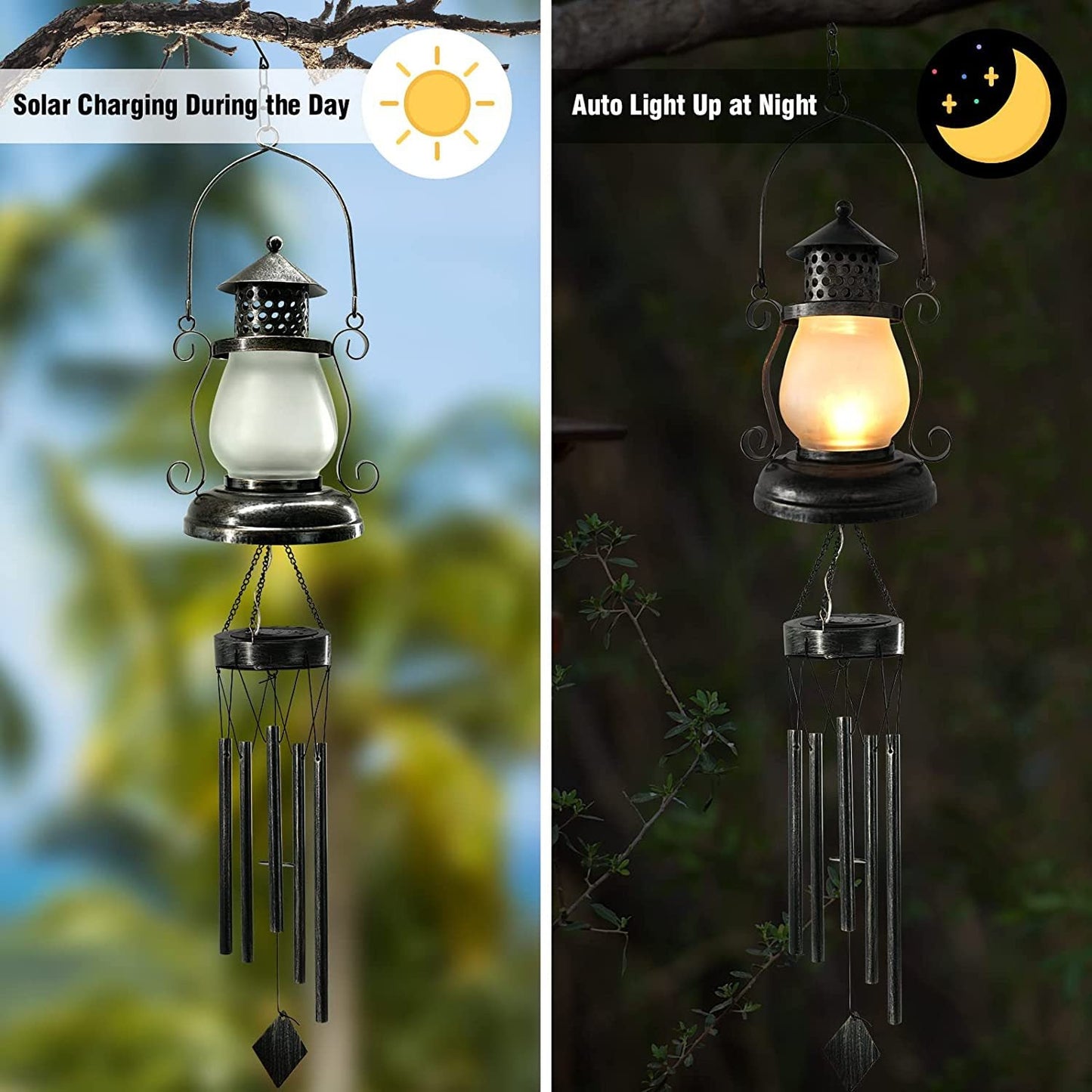 Zeitgenössische skandinavische Solar wasserdichte ovale Scheibe Dreieck Windspiel Eisen Glas Kunststoff LED Außenlicht für Außenpatio | Brehn