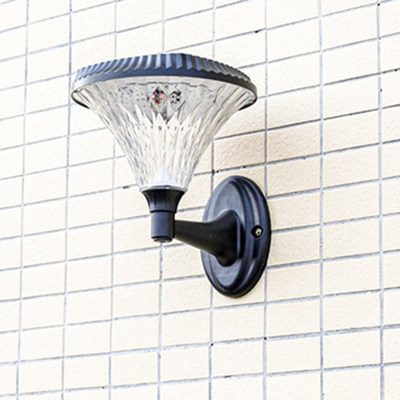 Moderner Minimalistischer Solar Wasserdichter Diamant Runde ABS PC LED Außenlicht Für Außenpatio | Brehn