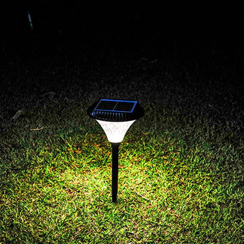 Moderner Minimalistischer Solar Wasserdichter Diamant Runde ABS PC LED Außenlicht Für Außenpatio | Brehn
