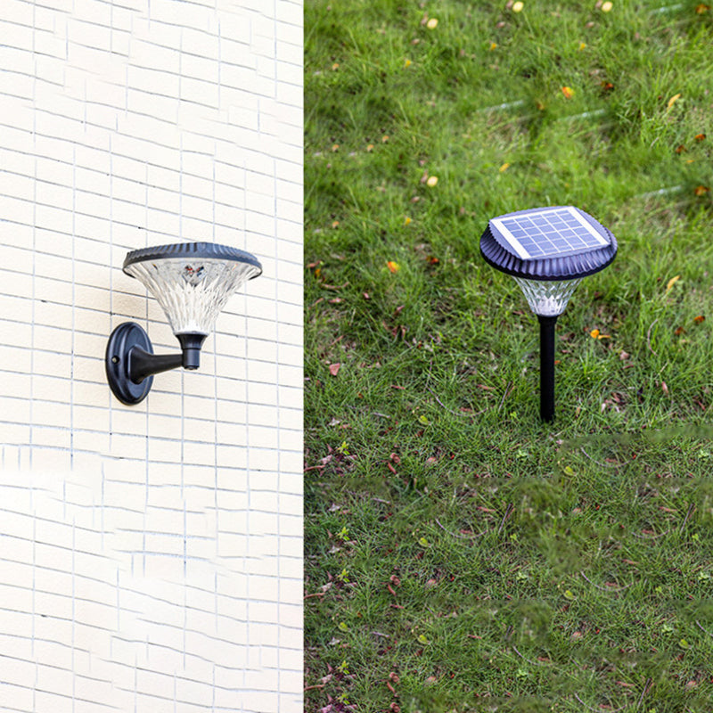 Moderner Minimalistischer Solar Wasserdichter Diamant Runde ABS PC LED Außenlicht Für Außenpatio | Brehn
