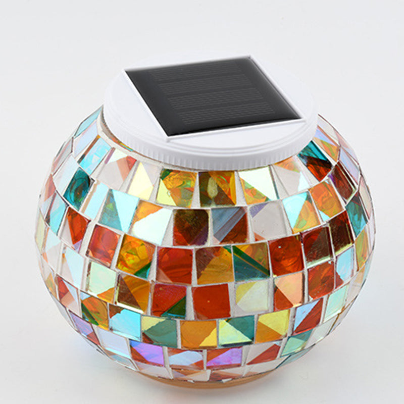 Zeitgenössische kreative solarbetriebene wasserdichte sphärische quadratische Kunststoffglas LED Außenlandschaft für Außenpatio | Brehn