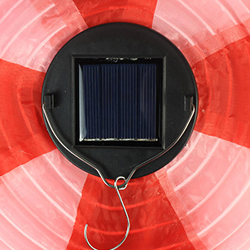 Brehn | Zeitgenössischer kreativer Solar-Heißluftballon-Stoffschirm LED Außenpendelleuchte für Terrasse draußen