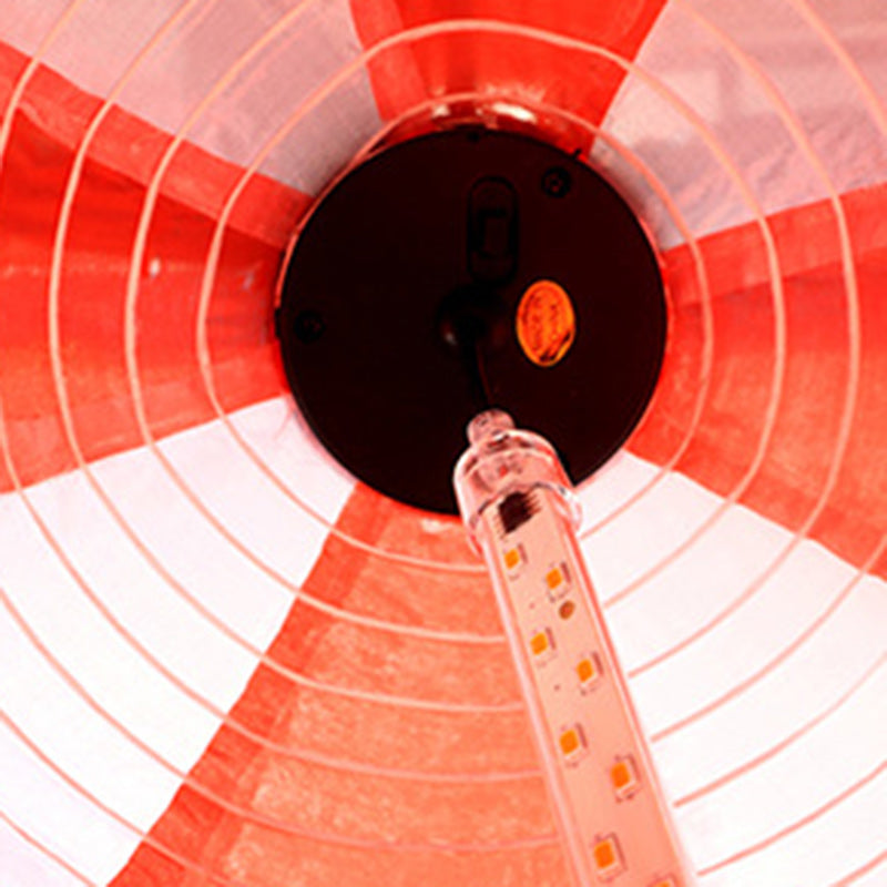 Brehn | Zeitgenössischer kreativer Solar-Heißluftballon-Stoffschirm LED Außenpendelleuchte für Terrasse draußen