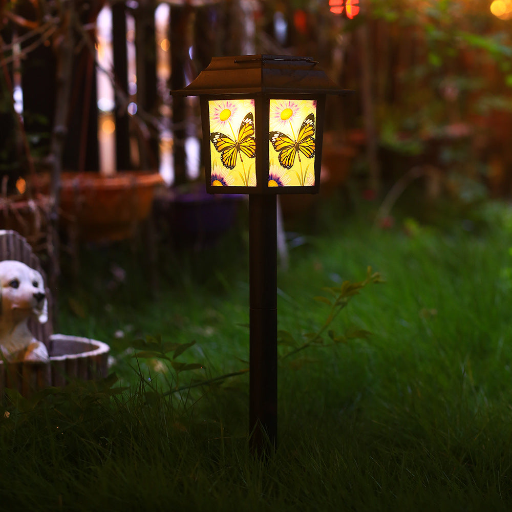 Zeitgenössische industrielle quadratische Eule Muster LED Solar wasserdichte Rasen Einstecklicht für Outdoor Patio | Brehn